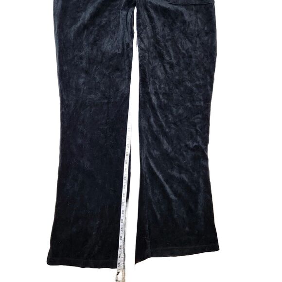 Vtg Juicy Couture L Y2k Tracksuit Pants Embroidered Black Velour Brittany Spears - Picture 8 of 8
